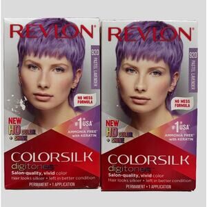Revlon Colorsilk Digitones 92D Pastel Lavender Hair Dye Ammonia Free 2 Pack